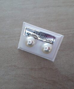 ARO DE ACERO PERLA BLANCA 8 MM