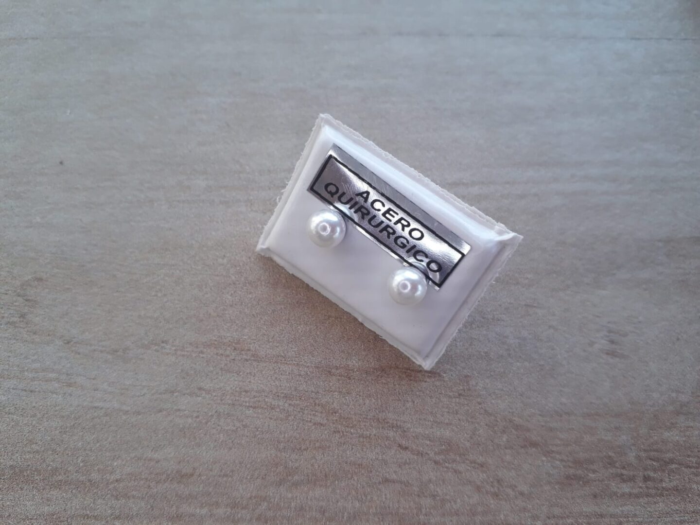 ARO DE ACERO PERLA BLANCA 5 MM