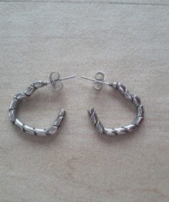 ARO DE ACERO ARGOLLA CORAZON TORZADO 20 MM CON FRUFRU