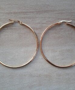 ARO DE ACERO DORADO ARGOLLA 50 MM