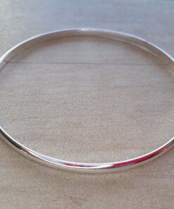 PULSERA ESCLAVA DE ACERO BLANCO MEDIA CAÑA 3 MM
