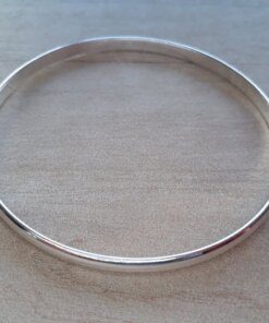 PULSERA ESCLAVA DE ACERO BLANCO MEDIA CAÑA 4 MM