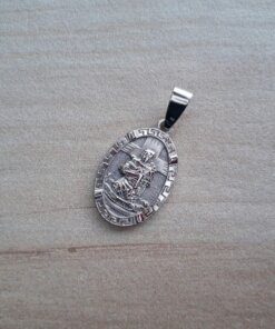DIJE DE ACERO MEDALLA GAUCHITO GIL 14 X 20 MM