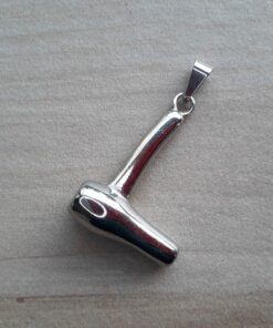 DIJE DE ACERO SECADOR DE PELO 28 X 40 MM
