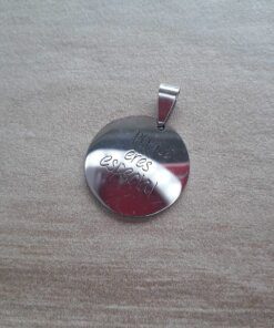 DIJE DE ACERO MEDALLA 23 MM "PORQUE ERES ESPECIAL"