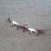 DIJE DE ACERO PERCHA CON CORAZON X 5,  47 X 13 MM