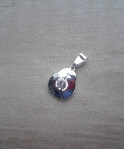 DIJE DE ACERO BLANCO VAQUITA SAN ANTONIO LISA 20 X 15 MM