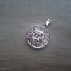 DIJE DE ACERO BLANCO MEDALLA 25 MM SAN BENITO