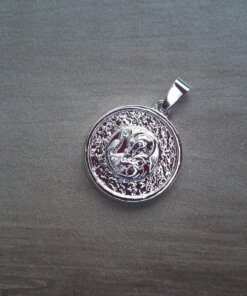 DIJE DE ACERO BLANCO MEDALLA 25 MM SAN BENITO