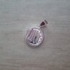 DIJE DE ACERO BLANCO MEDALLA "LOVE" 18 MM