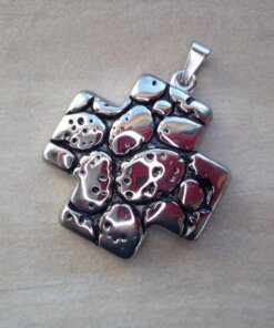 DIJE DE ACERO CRUZ DEL EQUILIBRIO 40 MM