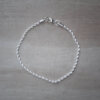 PULSERA DE ACERO BLANCO  SOGA 0.5. LARGO 19 CM