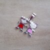 DIJE DE ACERO 2 NENAS ESMALTADAS 20 X 20 MM