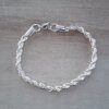 PULSERA DE ACERO BLANCO  SOGA 1.0. LARGO 20 CM