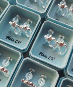 ABRIDOR PLATA XOXO ("BESOS Y ABRAZOS") C/STRASS