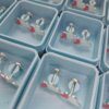 ABRIDOR PLATA ESMALTADO MARIPOSA DOBLE CORAZÓN BICOLOR