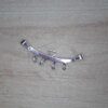 DIJE DE ACERO PERCHA CORAZÓN X 4, 35 X 10 MM
