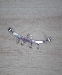DIJE DE ACERO PERCHA CORAZÓN X 4, 35 X 10 MM