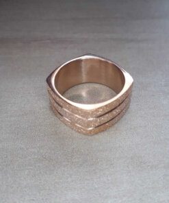 ANILLO DE ACERO ROSE ALIANZA 10 MM BRILLOSA