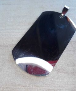 DIJE DE ACERO PARA GRABAR 30 x 50 MM - 2,5 MM ESPESOR (LINEA PESADA)- PULIDO AMBOS LADOS