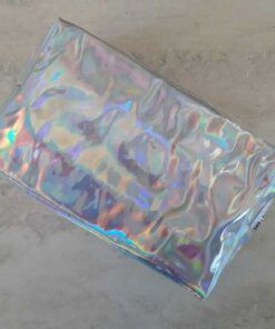 PORTACOSMETICO PLATEADO METALIZADO  18 X 12 X 6 CM.