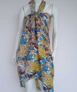 PAREO HINDU ESTAMPADO CON FLECOS 100 X 180 CM.