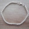 PULSERA DE ACERO BLANCO ESPIGA 3.0. LARGO 19 CM