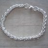 PULSERA DE ACERO BLANCO ESPIGA 5.0. LARGO 20 CM