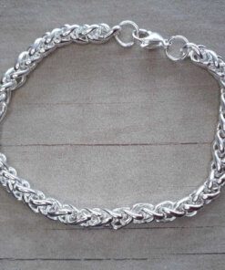 PULSERA DE ACERO BLANCO ESPIGA 5.0. LARGO 20 CM