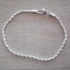 PULSERA DE ACERO BLANCO SOGA 0.6 x 18 + 5CM DE EXTENSIÓN