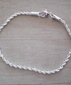 PULSERA DE ACERO BLANCO SOGA 0.6 x 18 + 5CM DE EXTENSIÓN