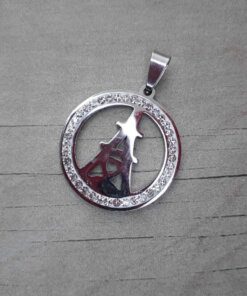 DIJE DE ACERO 30 MM TORRE EIFFEL CON STRASS