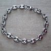 PULSERA DE ACERO ESLABÓN ESTILO GUCCI . LARGO 21 CM