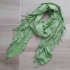 PASHMINA INDÚ LISA DE VISCOSA CON FLECOS COLOR VERDE. 70 X 180 CM.