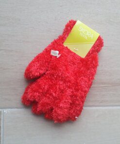 GUANTE PIEL DE MONO COLOR ROJO.