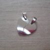 DIJE DE ACERO CORAZÓN PARA PARTIR PULIDO AMBOS LADOS 27 x 25MM