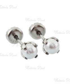 ABRIDOR DE ACERO PERLA ENGARZADA 4 MM