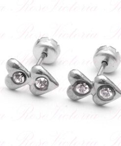 ABRIDOR DE ACERO CORAZON DOBLE CON STRASS