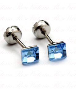 ABRIDOR DE ACERO STRASS CUADRADO 4 MM