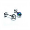ABRIDOR DE ACERO BOLITA SIMIL CRISTAL DE ROCA TORNASOL 4MM