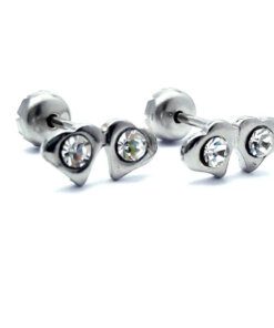 ABRIDOR DE ACERO DOBLE CORAZON CON STRASS