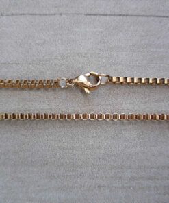 CADENA DE ACERO DORADO VENECIANA 1,9 .