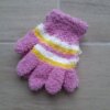 GUANTE INFANTIL PIEL DE MONO RAYADO COLOR FUCSIA