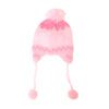 GORRO COYA INFANTIL NENA, 2 a 4 AÑOS ROSA CON INTERIOR MICRO POLAR Y POMPÓN