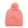 GORRO TEJIDO DAMA TRAMA PANAL COLOR ROSA CON POMPÓN