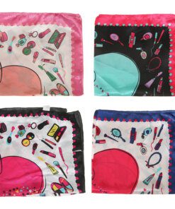 Pañuelo rasado 50x50 cm estampa corazón x1u