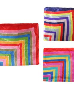 Pañuelo rasado 50x50 cm estampa arcoíris x1u