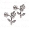 ABRIDOR DE ACERO FLOR CON TALLO Y 5 STRASS