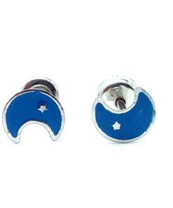 ABRIDOR DE ACERO LUNA AZUL ESMALTADA