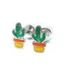 ABRIDOR DE ACERO ESMALTADO CACTUS CON MACETA